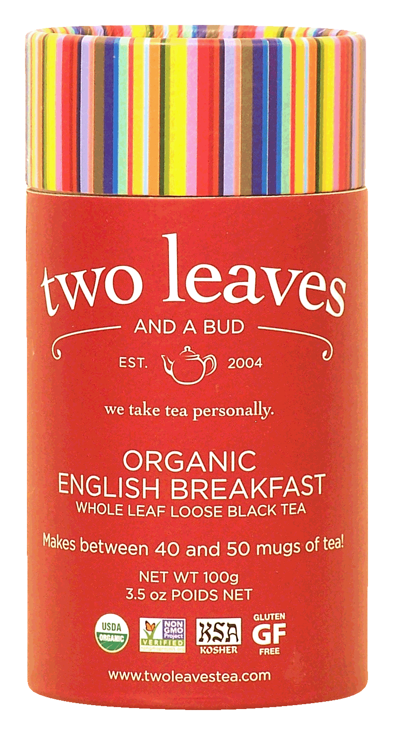 Two Leaves Tea Company  organic english breakfast whole leaf loose black tea Full-Size Picture